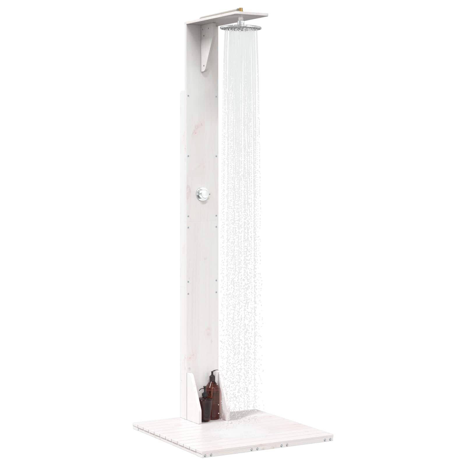 vidaXL Prysznic na zewnątrz 214,5 cm Biały
