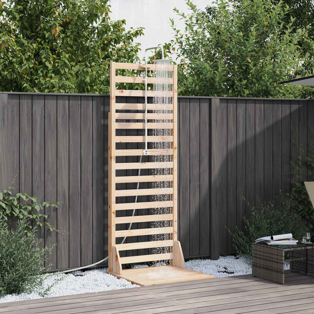 vidaXL Prysznic na zewnątrz 225 cm naturalny