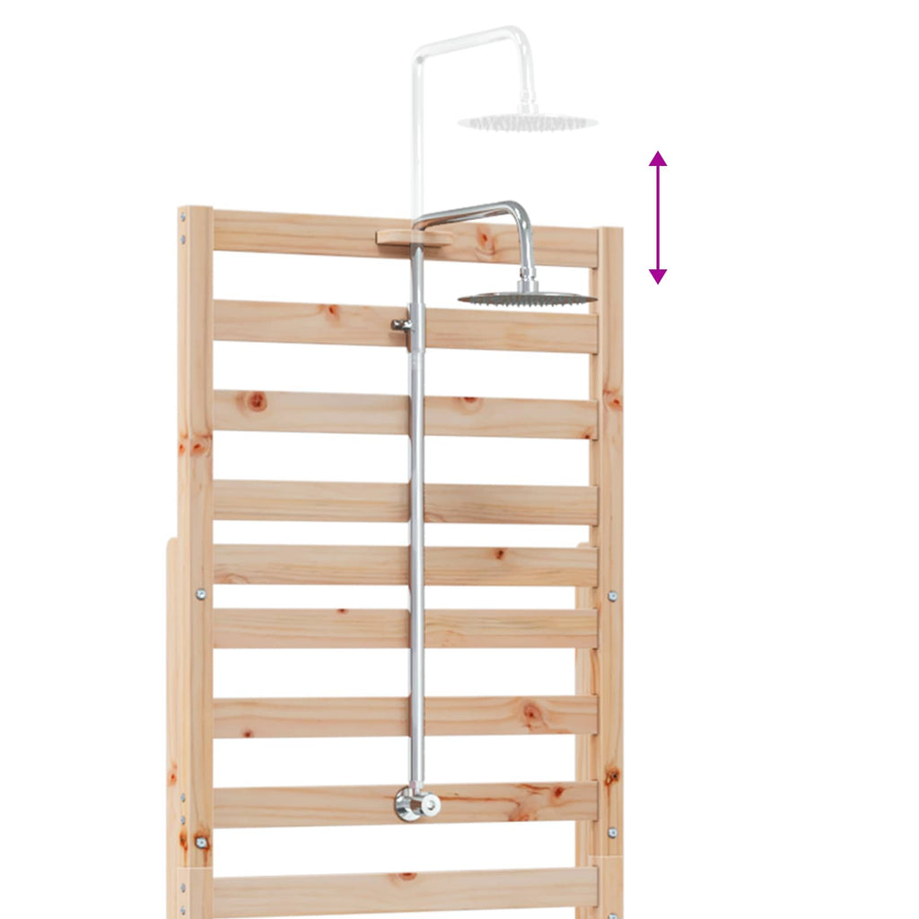 vidaXL Prysznic na zewnątrz 225 cm naturalny