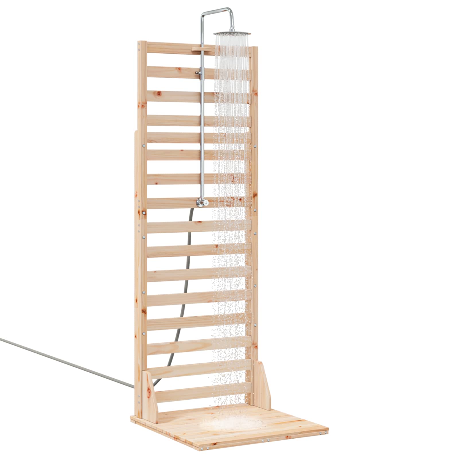 vidaXL Prysznic na zewnątrz 225 cm naturalny