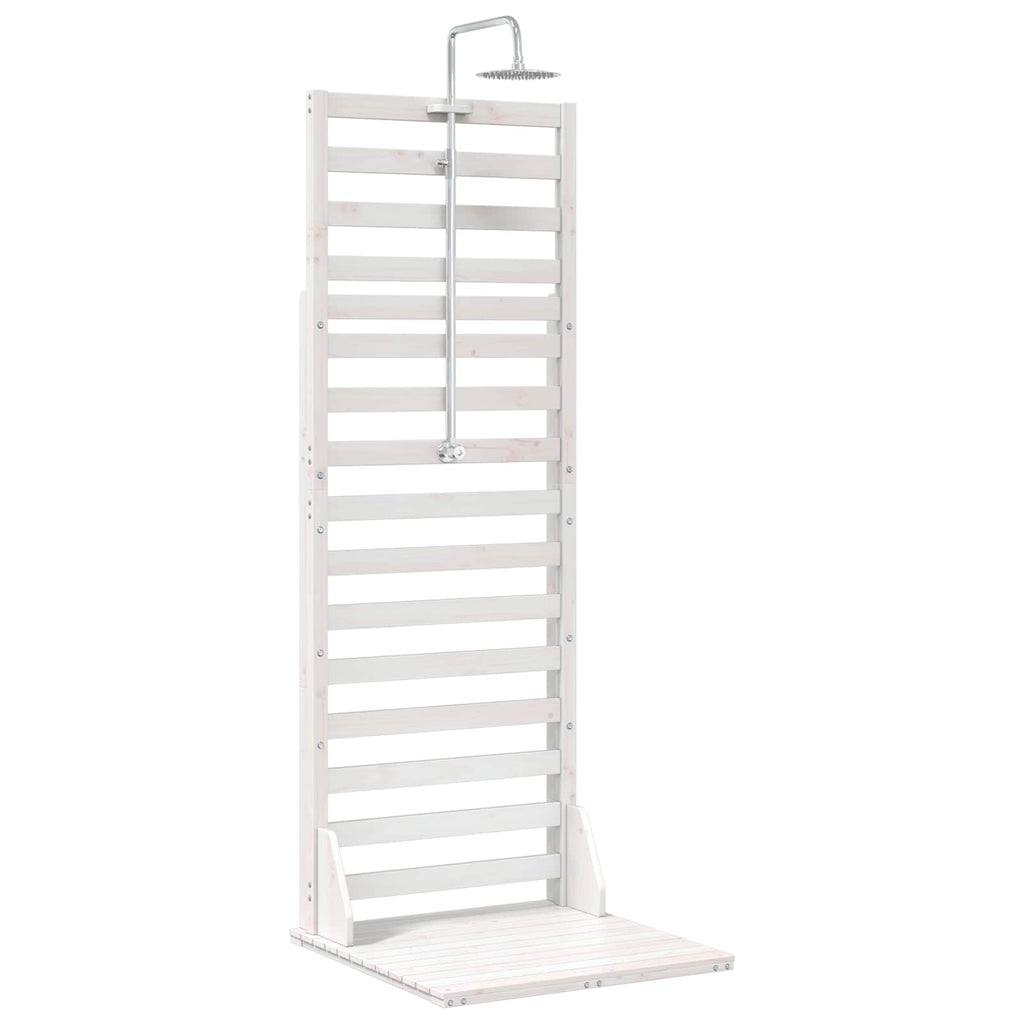 vidaXL Prysznic na zewnątrz 225 cm Biały