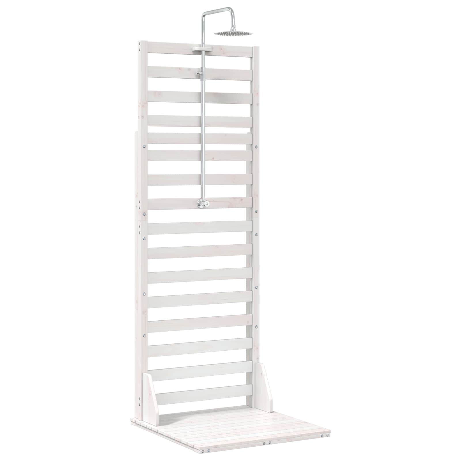 vidaXL Prysznic na zewnątrz 225 cm Biały
