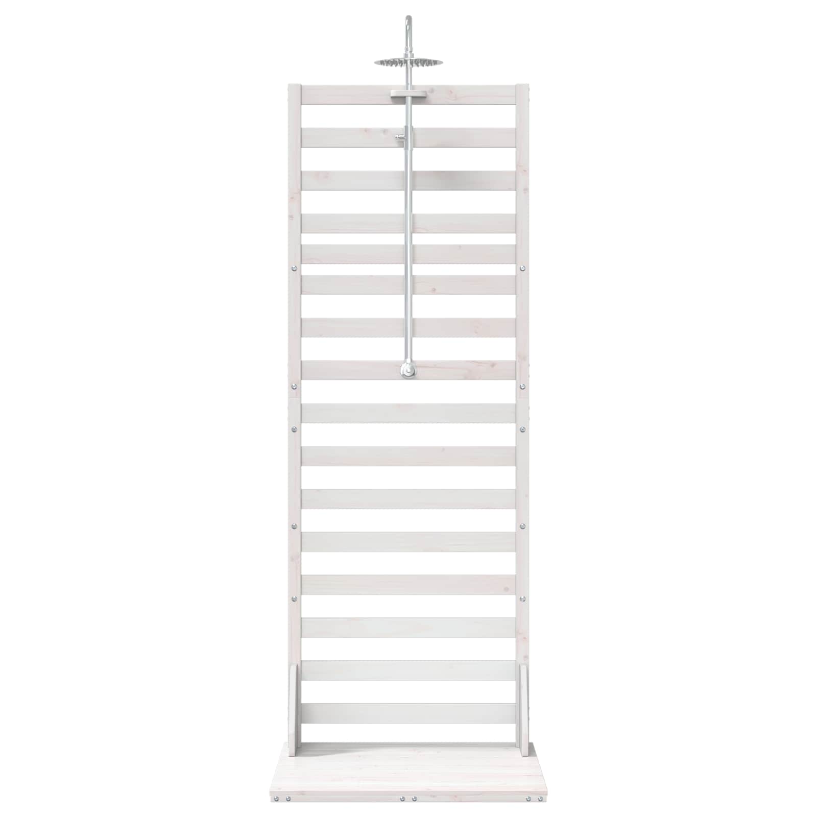 vidaXL Prysznic na zewnątrz 225 cm Biały