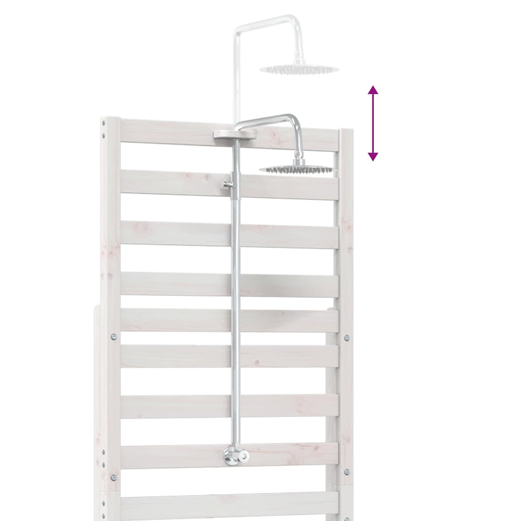 vidaXL Prysznic na zewnątrz 225 cm Biały
