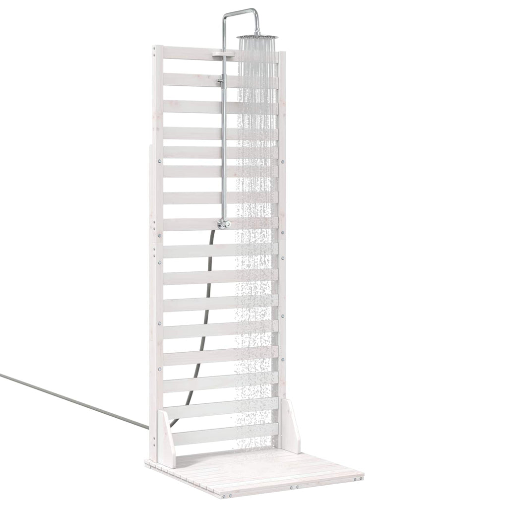 vidaXL Prysznic na zewnątrz 225 cm Biały