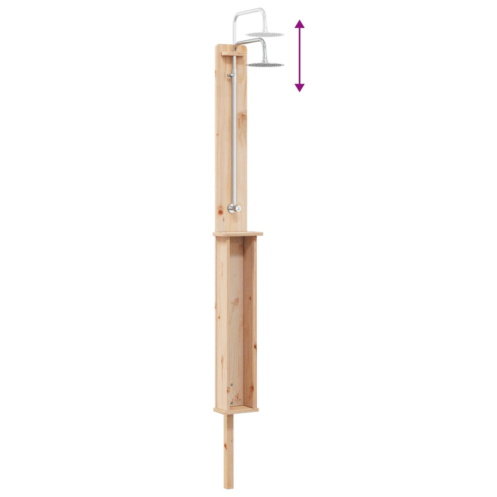 vidaXL Prysznic na zewnątrz 246 cm naturalny