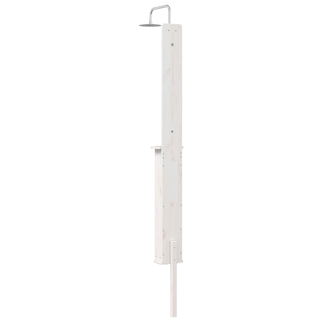 vidaXL Prysznic na zewnątrz 246 cm Biały