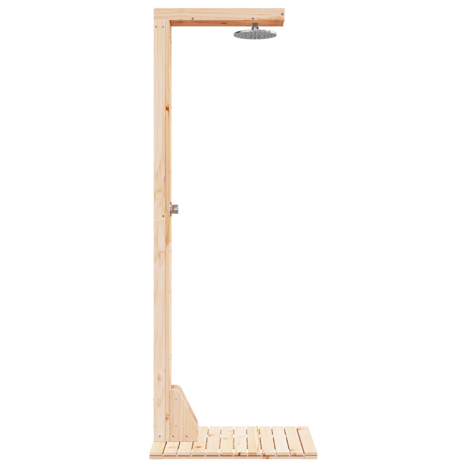 vidaXL Prysznic na zewnątrz 210 cm naturalny