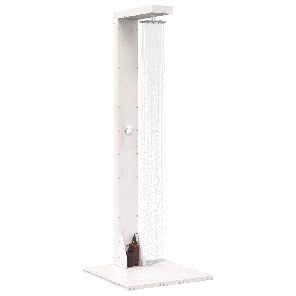 vidaXL Prysznic na zewnątrz 210 cm Biały