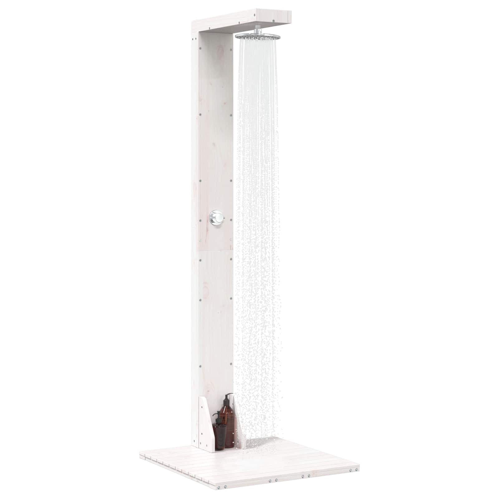 vidaXL Prysznic na zewnątrz 210 cm Biały