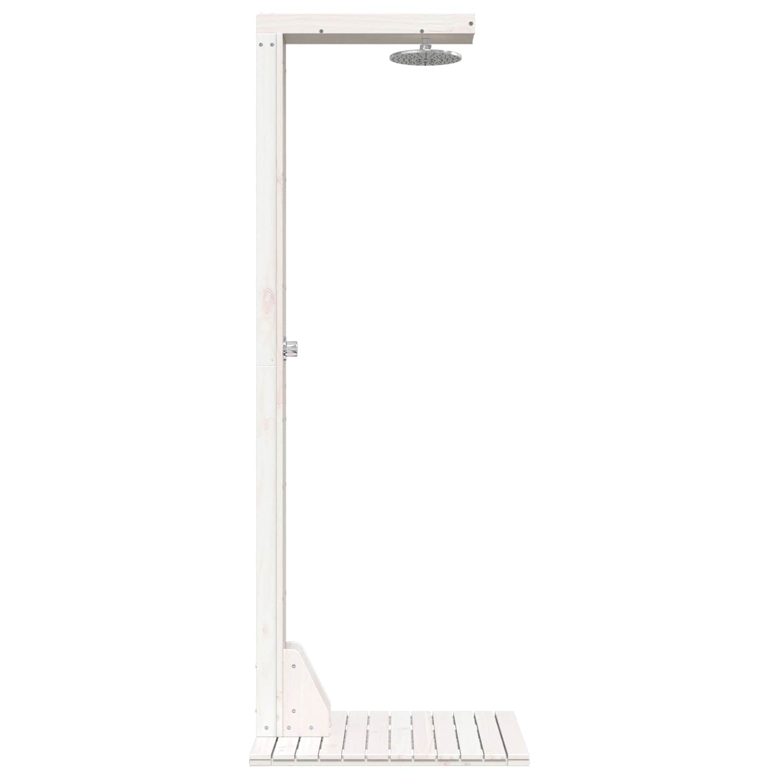 vidaXL Prysznic na zewnątrz 210 cm Biały
