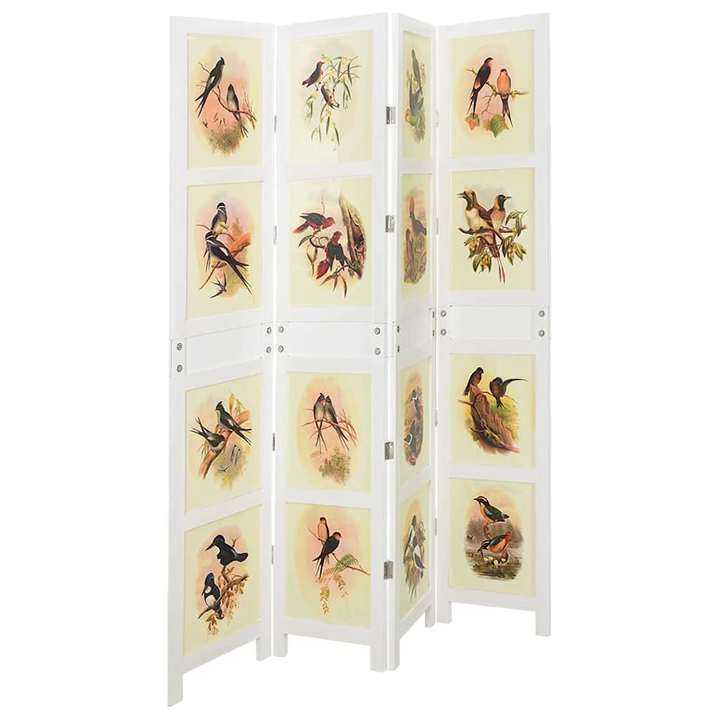vidaXL Panel Romdivider Biały 141,5 x 165 cm MDF