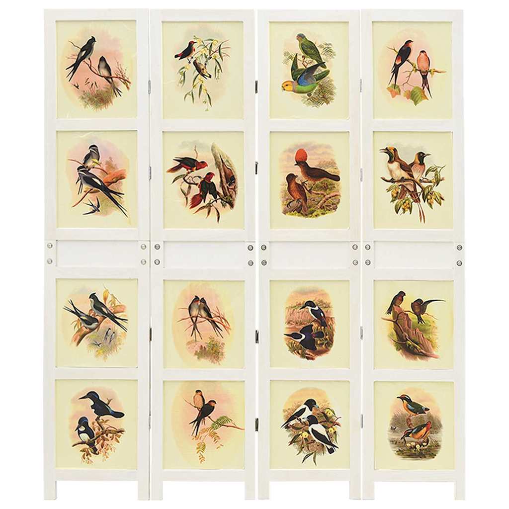 vidaXL Panel Romdivider Biały 141,5 x 165 cm MDF