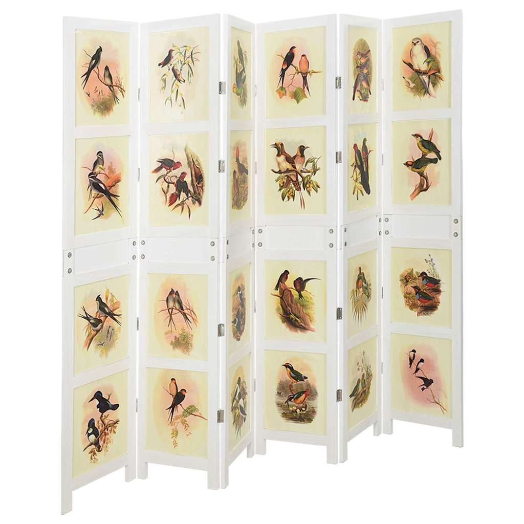 vidaXL Panel Romdivider Biały 212 x 165 cm MDF