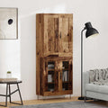 vidaXL Highboard Stare drewno 69,5 x 34 x 180 cm Drewno inżynieryjne