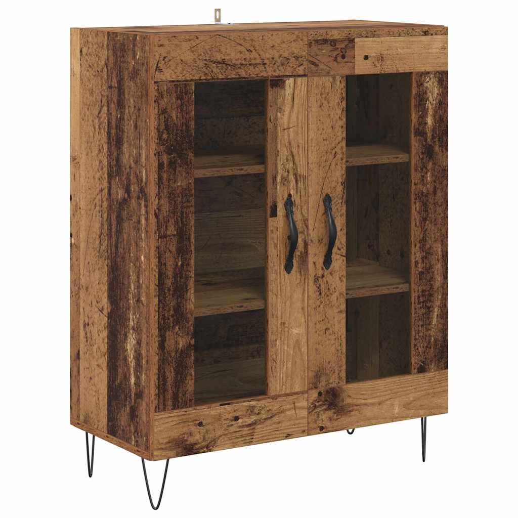 vidaXL Highboard Stare drewno 69,5 x 34 x 180 cm Drewno inżynieryjne