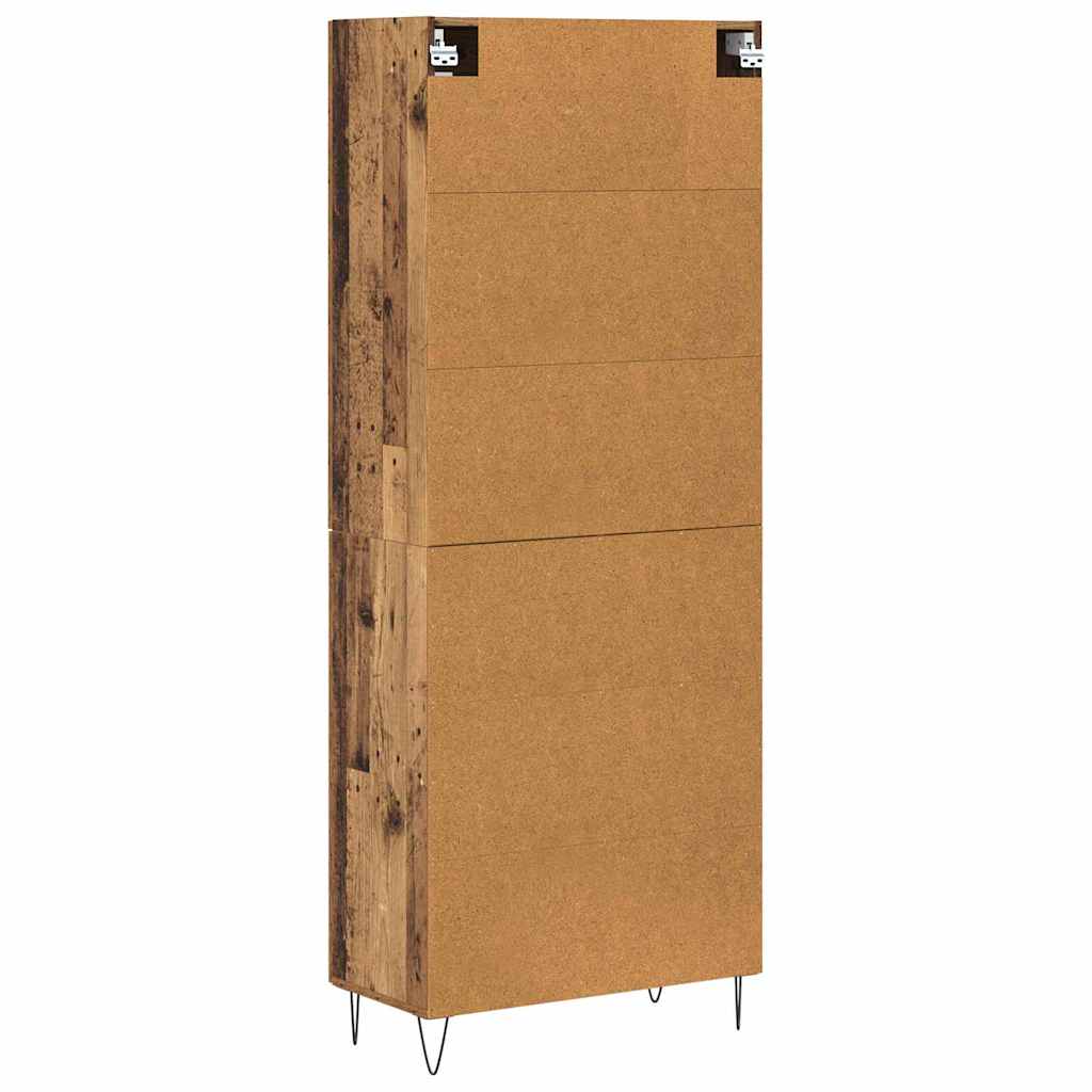 vidaXL Highboard Stare drewno 69,5 x 34 x 180 cm Drewno inżynieryjne