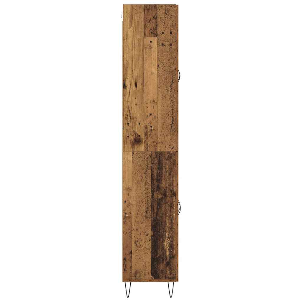 vidaXL Highboard Stare drewno 69,5 x 34 x 180 cm Drewno inżynieryjne
