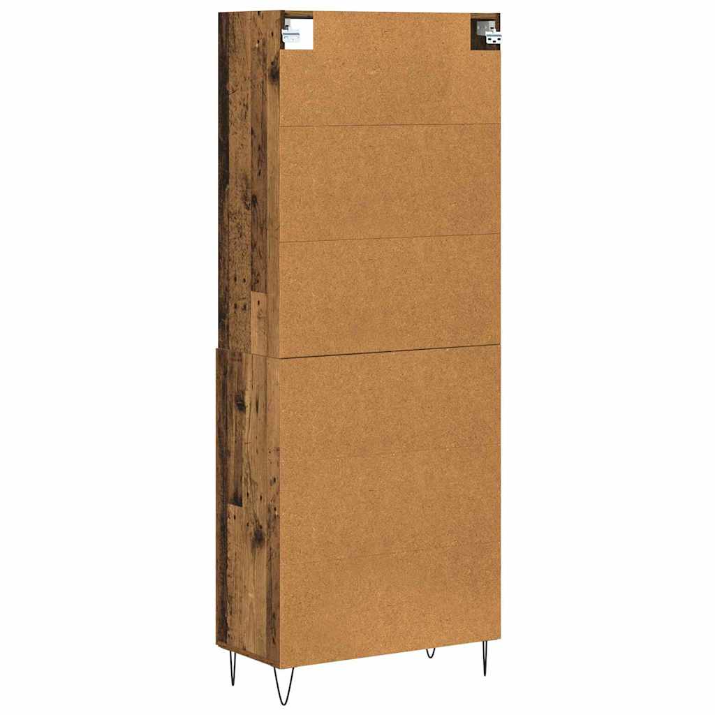 vidaXL Highboard 2 pcs Stare drewno Materiał drewnopochodny