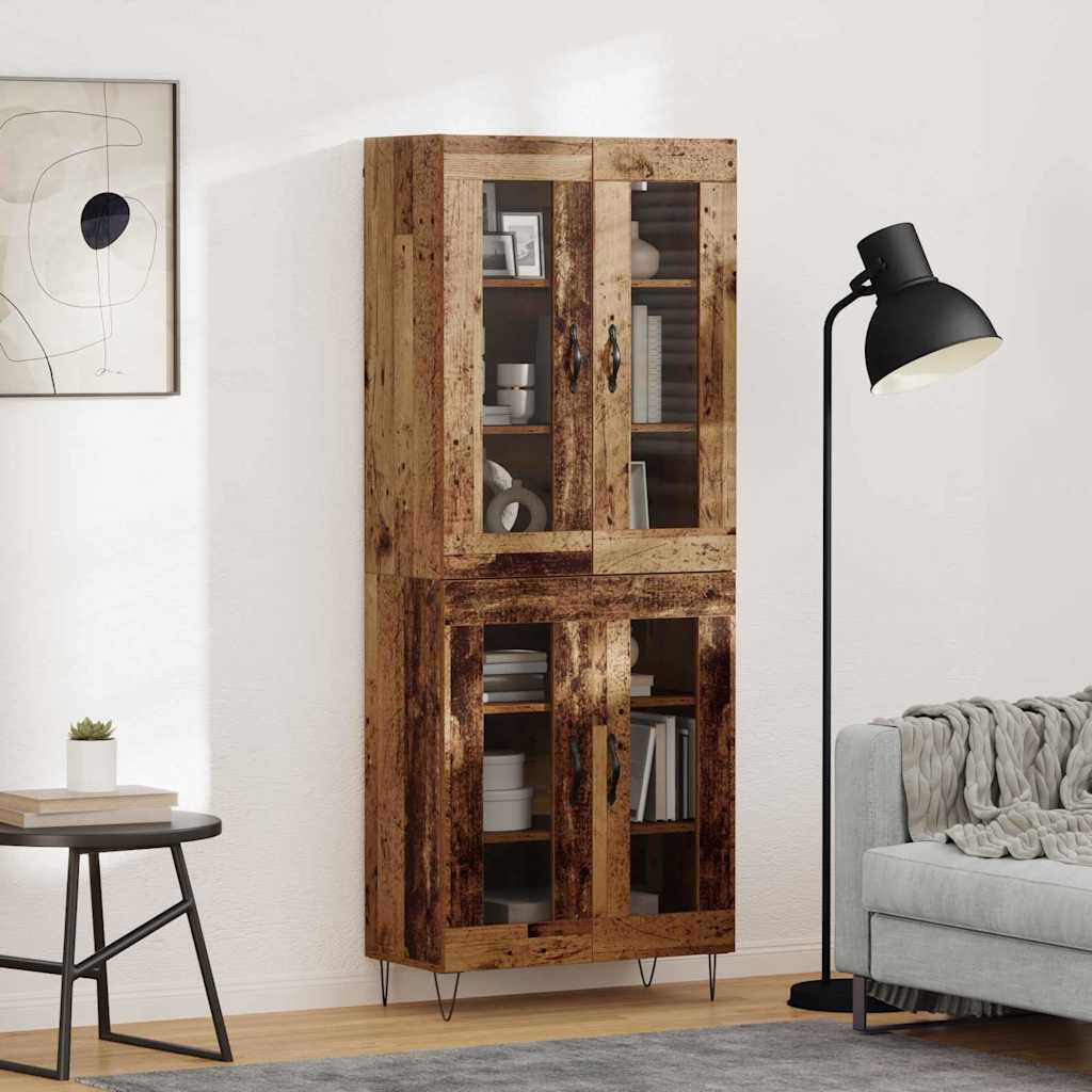 vidaXL Highboard Stare drewno 69,5 x 34 x 180 cm