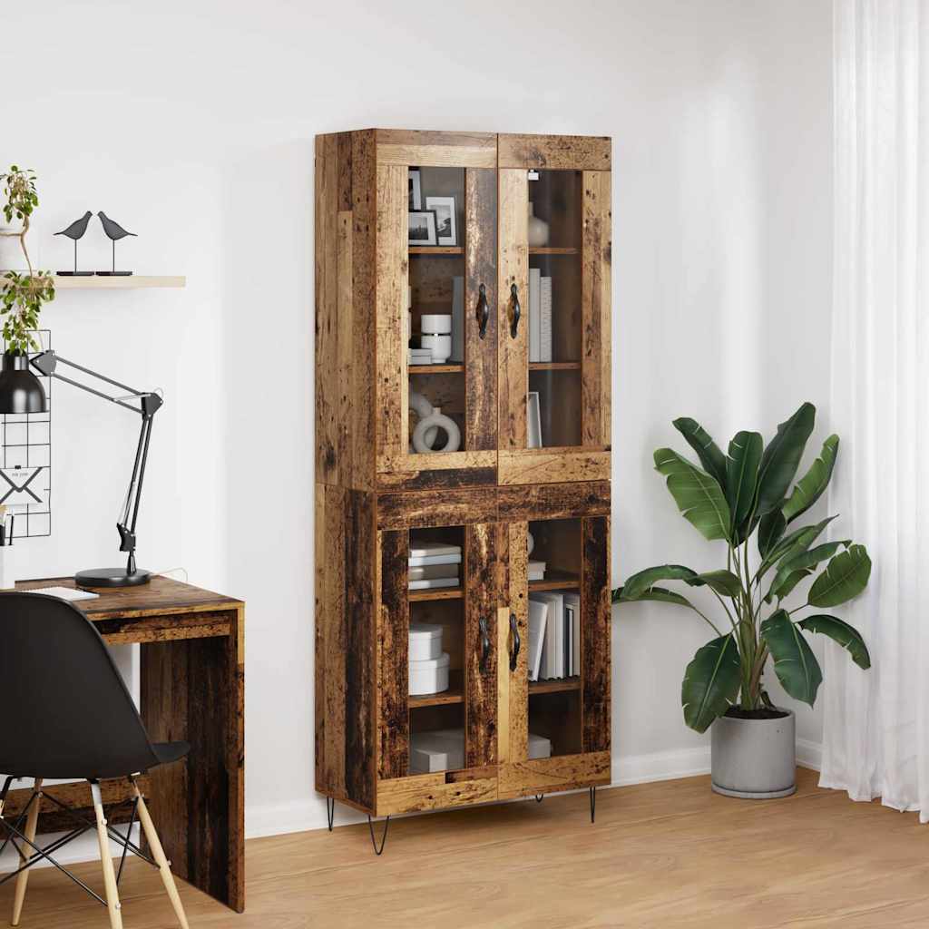vidaXL Highboard Stare drewno 69,5 x 34 x 180 cm
