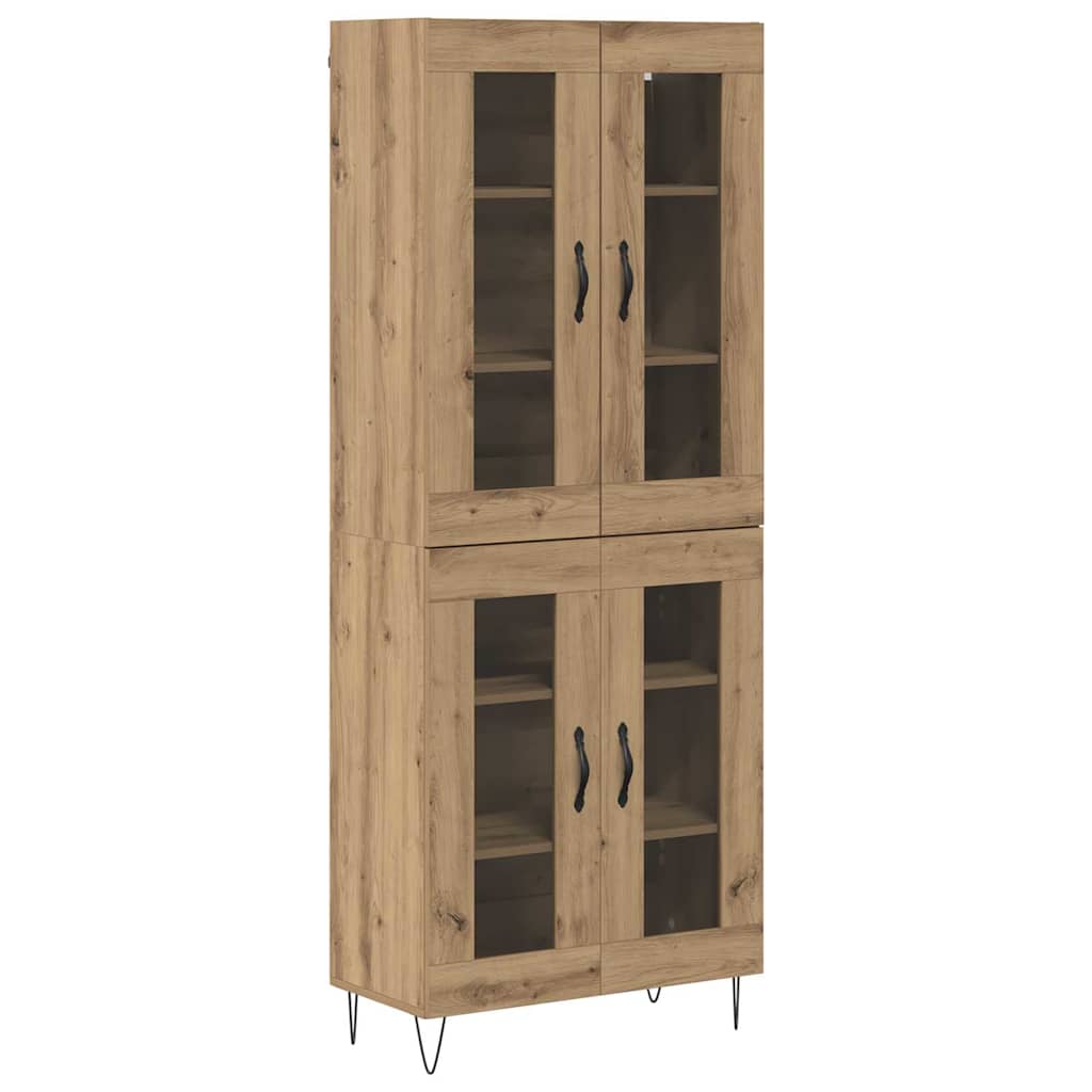 vidaXL Highboard Dąb rzemieślniczy 69,5 x 34 x 180 cm
