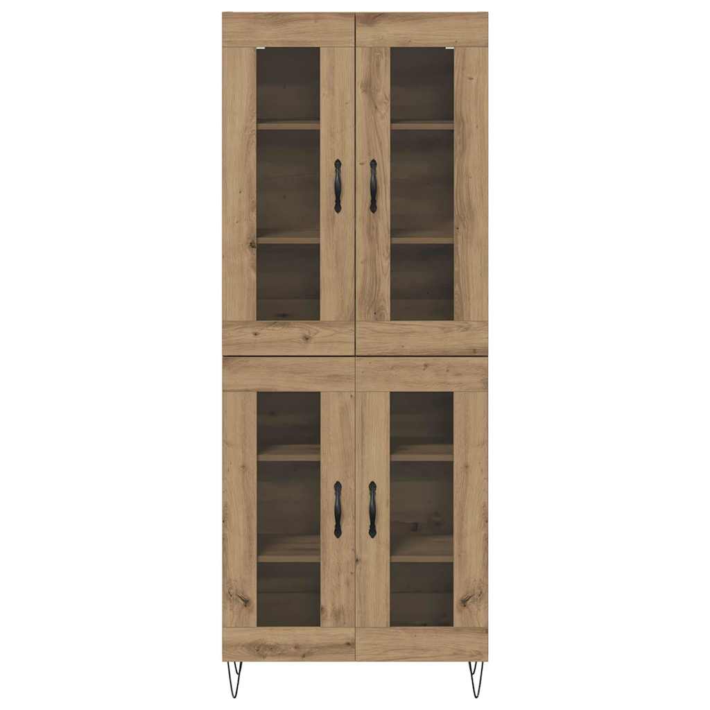 vidaXL Highboard Dąb rzemieślniczy 69,5 x 34 x 180 cm
