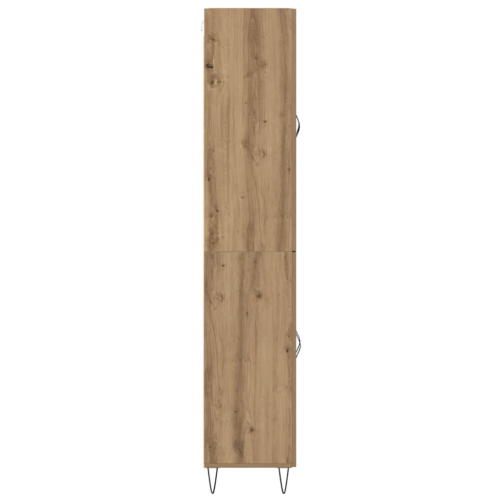 vidaXL Highboard Dąb rzemieślniczy 69,5 x 34 x 180 cm