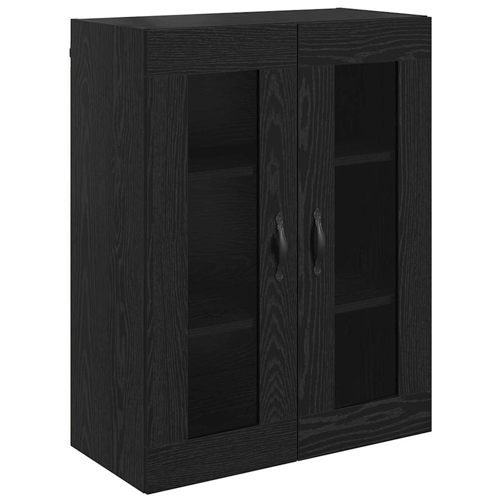 vidaXL Highboard Czarny Dąb 69,5 x 34 x 180 cm Materiał drewnopochodny