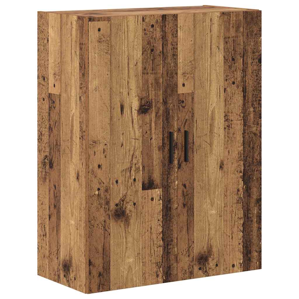 vidaXL Highboard Montowane na ścianie Stare drewno 69,5 x 34 x 180 cm