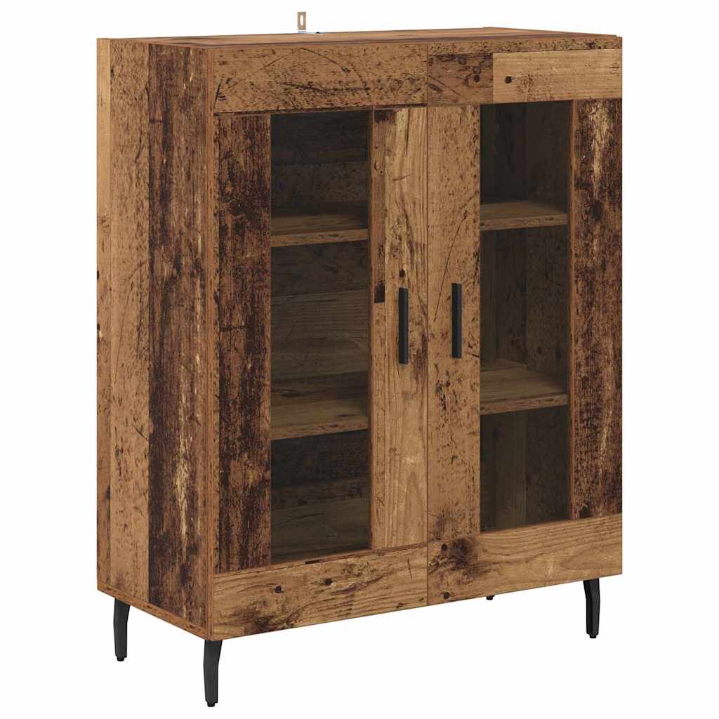 vidaXL Highboard Montowane na ścianie Stare drewno 69,5 x 34 x 180 cm