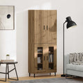 vidaXL Highboard 2 pcs Stare drewno 69,5 x 34 x 180 cm