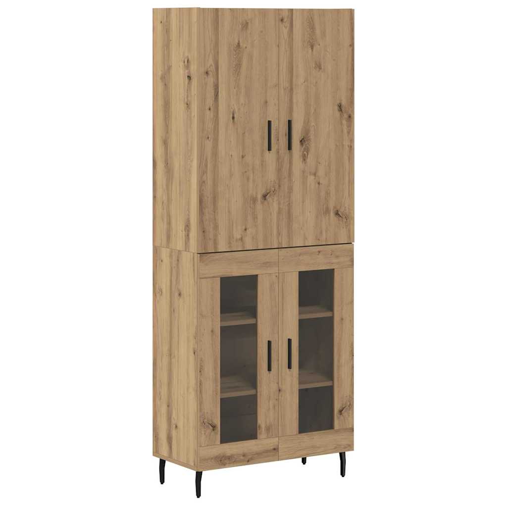 vidaXL Highboard 2 pcs Stare drewno 69,5 x 34 x 180 cm