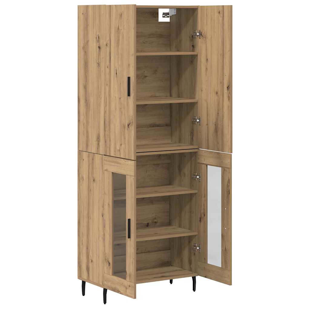 vidaXL Highboard 2 pcs Stare drewno 69,5 x 34 x 180 cm