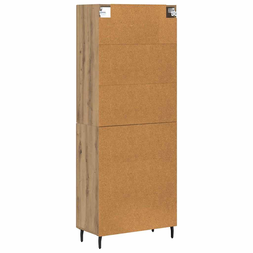 vidaXL Highboard 2 pcs Stare drewno 69,5 x 34 x 180 cm