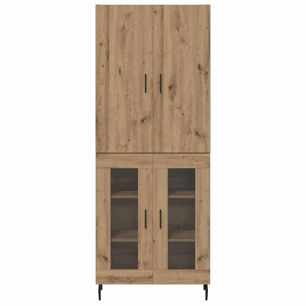 vidaXL Highboard 2 pcs Stare drewno 69,5 x 34 x 180 cm