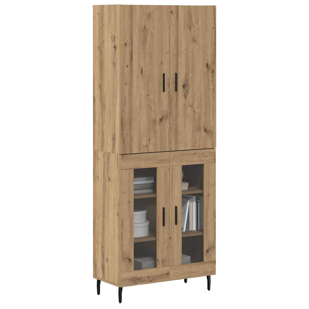 vidaXL Highboard 2 pcs Stare drewno 69,5 x 34 x 180 cm