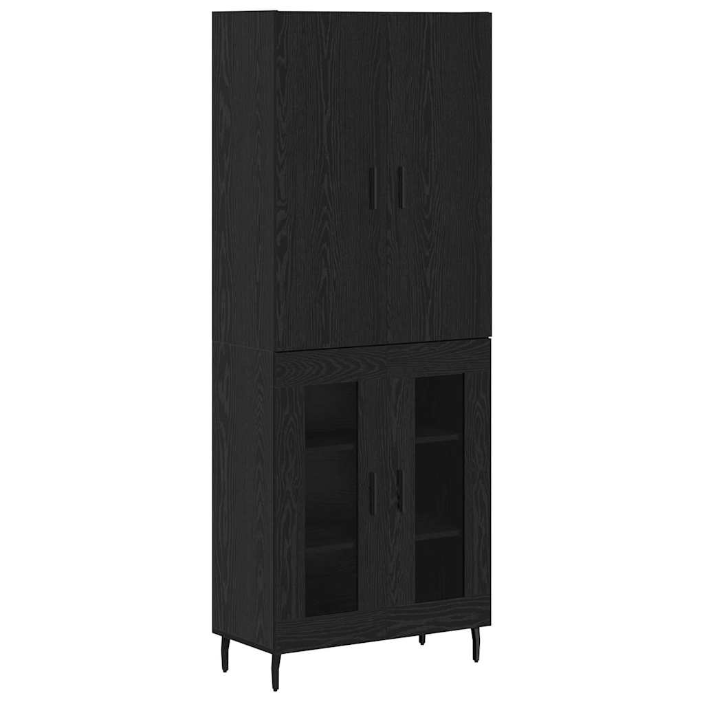 vidaXL Highboard 2 pcs Dąb rzemieślniczy Drewno inżynieryjne i szkło
