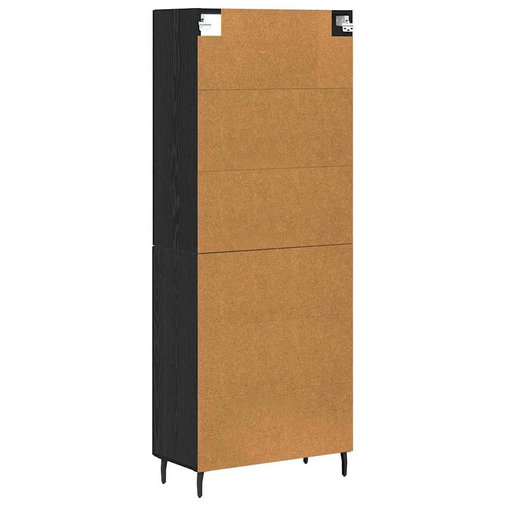 vidaXL Highboard 2 pcs Dąb rzemieślniczy Drewno inżynieryjne i szkło