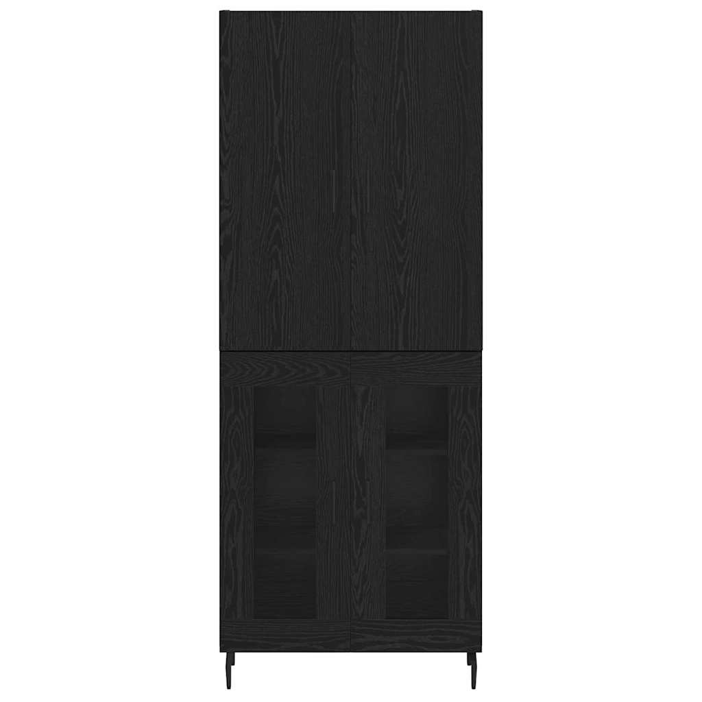 vidaXL Highboard 2 pcs Dąb rzemieślniczy Drewno inżynieryjne i szkło