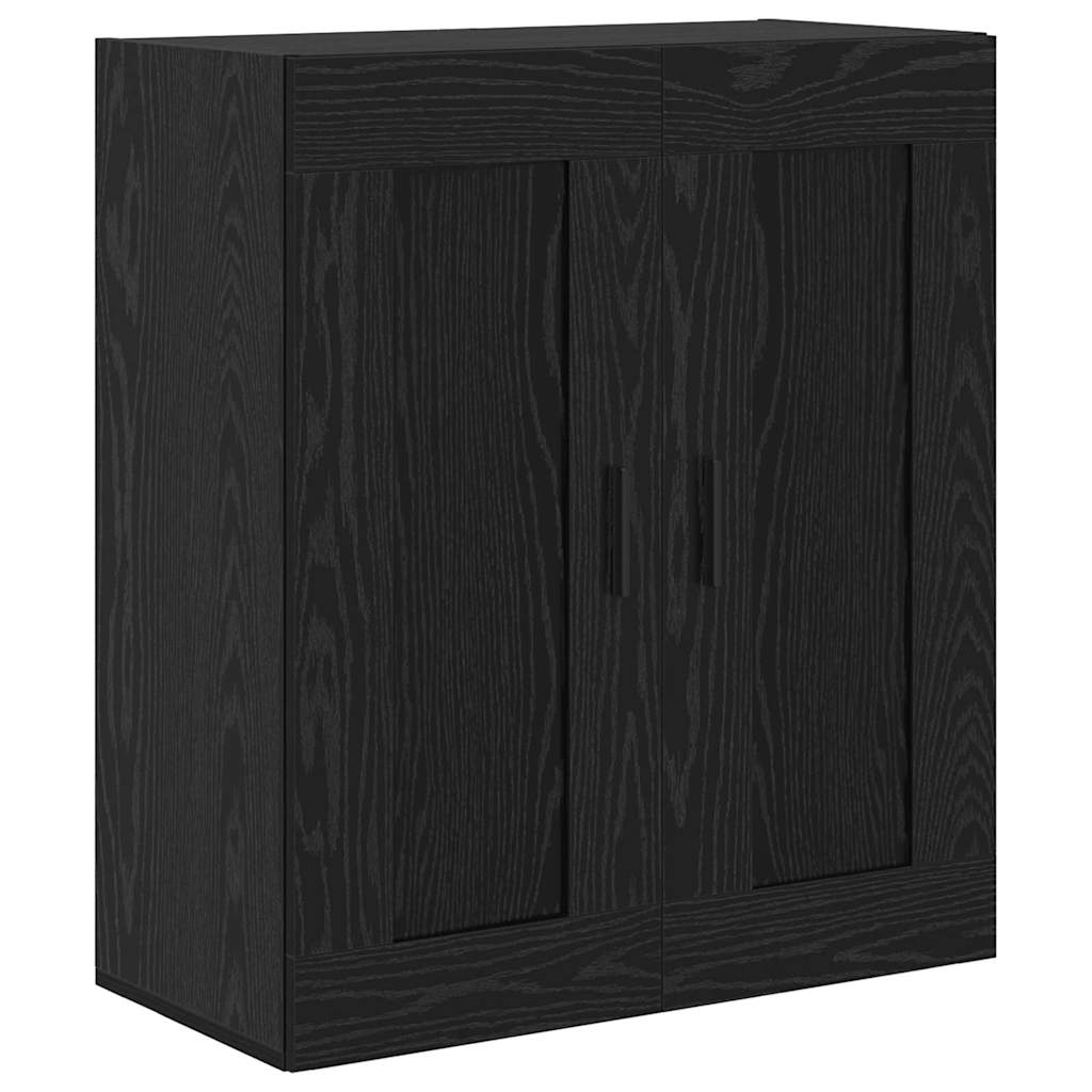 vidaXL Highboard 2 pcs Czarny Dąb Materiał drewnopochodny