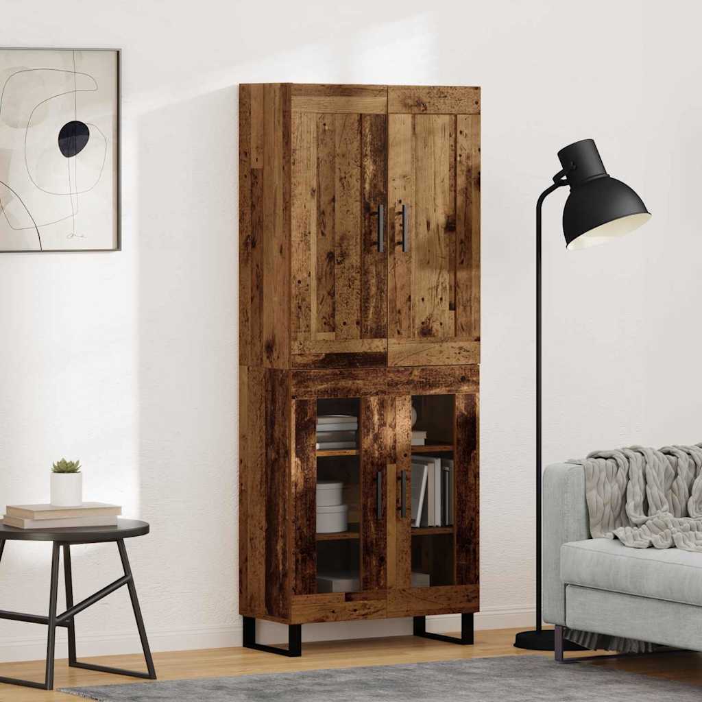 vidaXL Highboard Stare drewno 69,5 x 34 x 180 cm