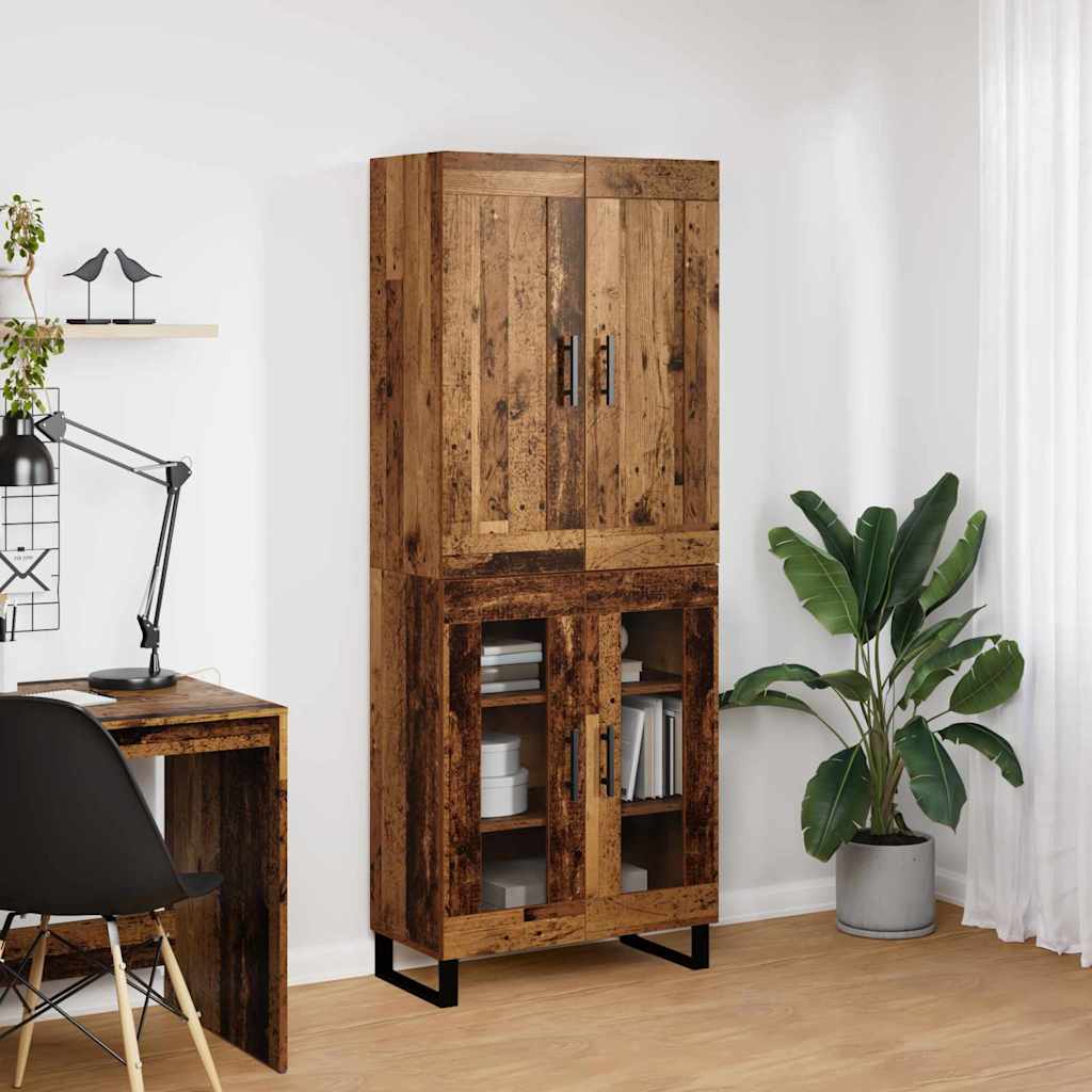 vidaXL Highboard Stare drewno 69,5 x 34 x 180 cm