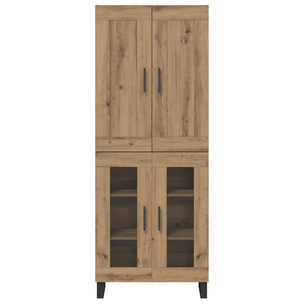 vidaXL Highboard Dąb rzemieślniczy 69,5 x 34 x 180 cm