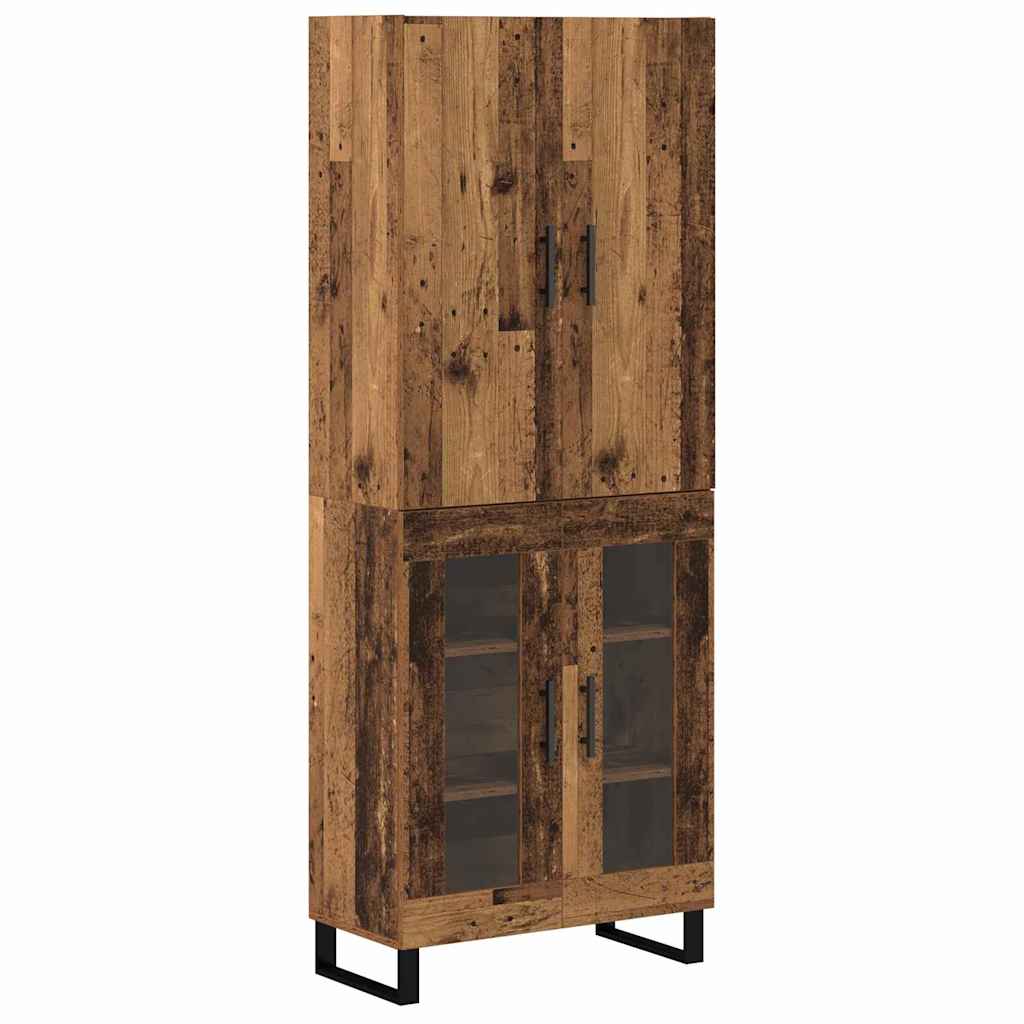 vidaXL Highboard 2 pcs Stare drewno 69,5 x 34 x 180 cm