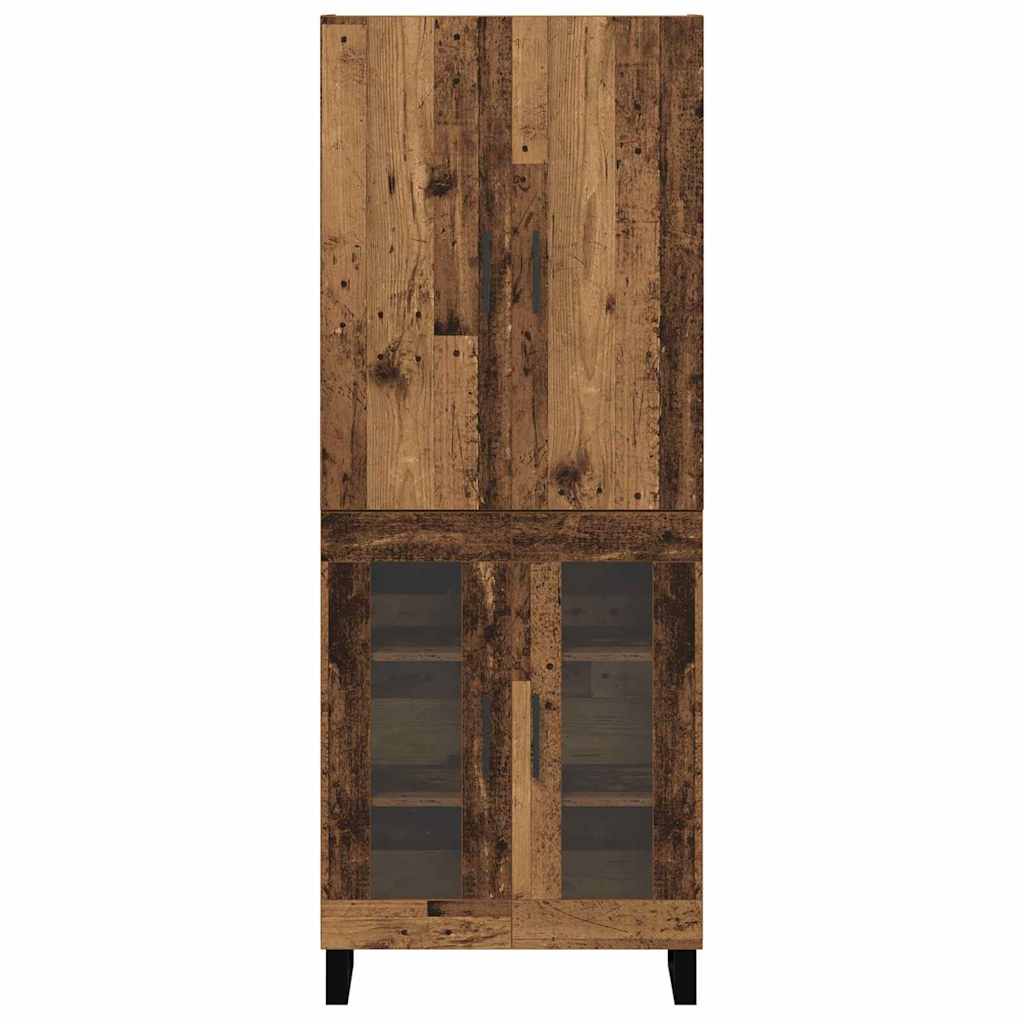 vidaXL Highboard 2 pcs Stare drewno 69,5 x 34 x 180 cm
