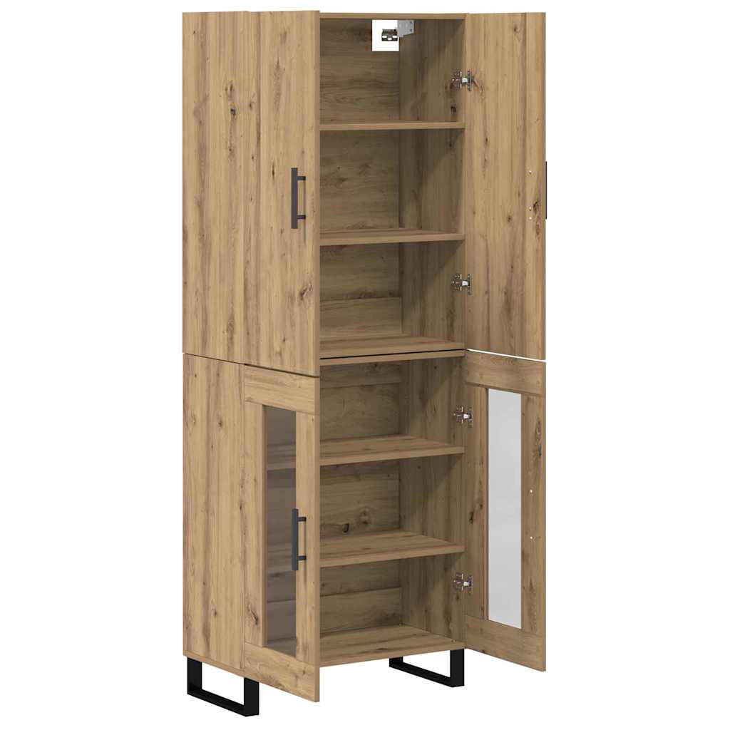 vidaXL Highboard 2 pcs Dąb rzemieślniczy 69,5 x 34 x 180 cm