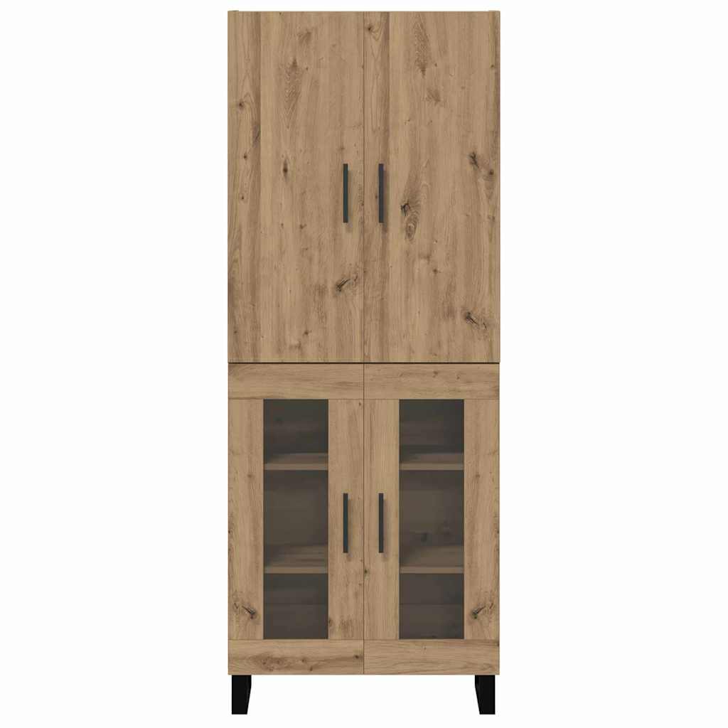 vidaXL Highboard 2 pcs Dąb rzemieślniczy 69,5 x 34 x 180 cm