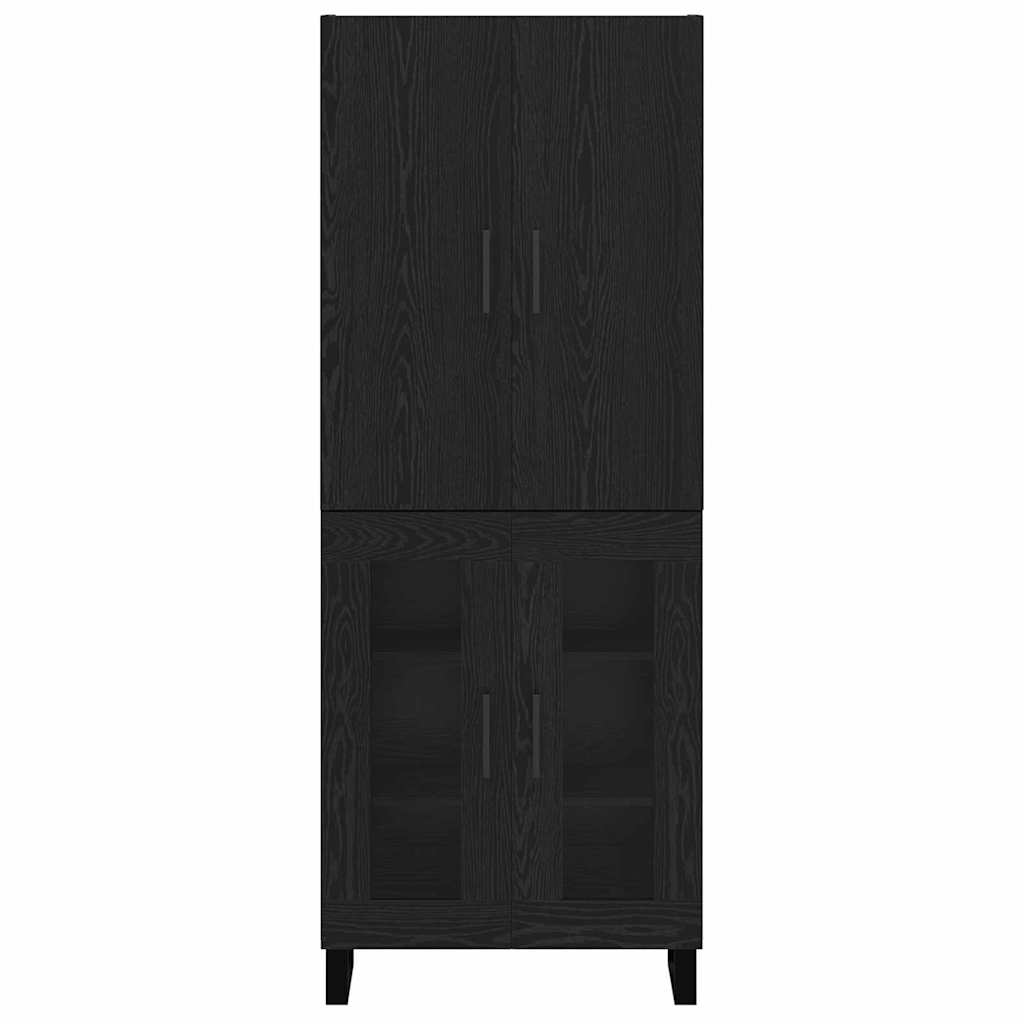 vidaXL Highboard 2 pcs Czarny Dąb 69,5 x 34 x 180 cm