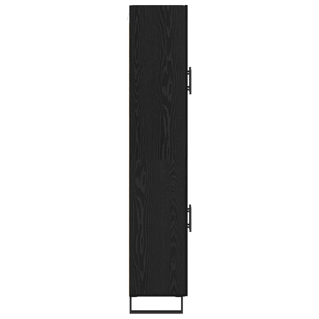 vidaXL Highboard 2 pcs Czarny Dąb 69,5 x 34 x 180 cm